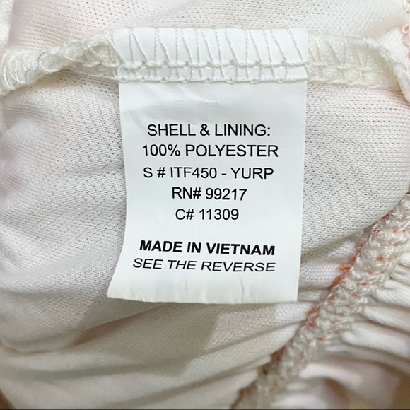 MOA MOA Peach Floral Chiffon Sheer Puff Sleeve Square Neck Crop Blouse Top XL - Picture 7 of 8